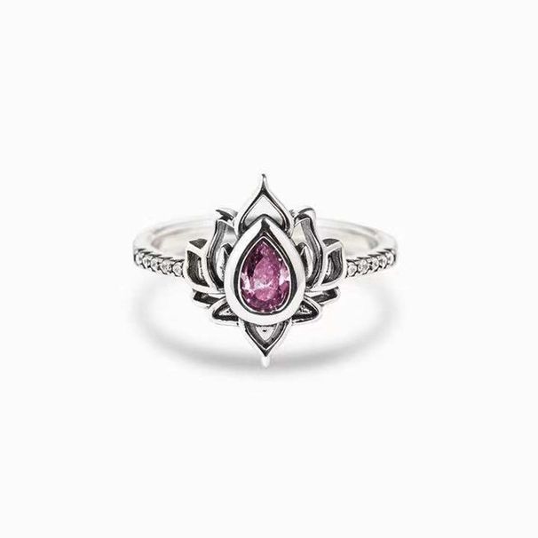 Cao Shi Made An Old Flame Shaped Lotus Chinese Style Wide Face Ring, Personalized Single Ring_ipsvogv.com