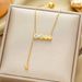 Korean Summer Roman Zircon Whole Body Titanium Steel Genuine Gold Electroplating Extended Necklace Women's Non Fading_ipsvogv.com