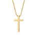 Men's Jewelry Simple Personality Smooth Stainless Steel Cross Accessories Hip Hop Men's Necklace Fashion_ipsvogv.com