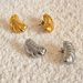 Spot Real Gold Electroplated Titanium Steel Pea Pod OOTD Gold And Silver All Match Earrings_ipsvogv.com