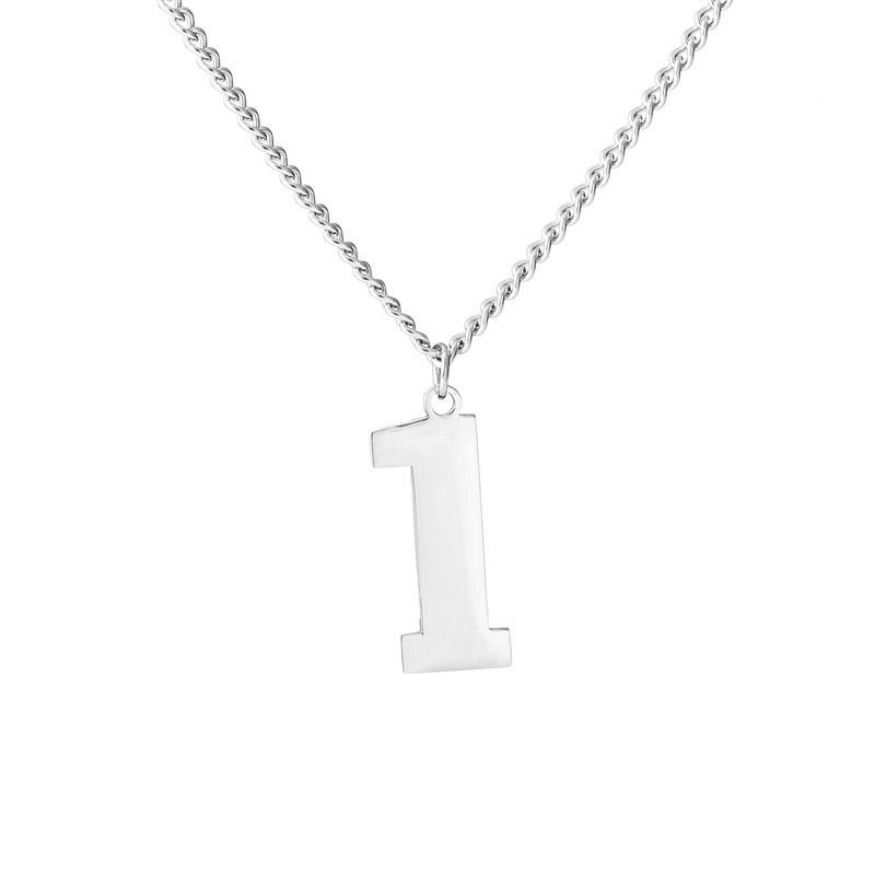 stainless steel trend Arabic numerals titanium steel non fading jewelry high end niche autumn and winter necklace_ipsvogv.com