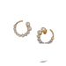 Retro Plated Titanium Steel Pearl Micro Inlaid Zircon Cute Earrings_ipsvogv.com