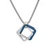 Men's Jewelry Square Geometric Hip Hop Ring Crystal Couple Three Ring Titanium Steel Pendant Long Sweater Chain Jewelry_ipsvogv.com