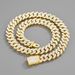 Men's Jewelry Hip Hop Jewelry Full Diamond Necklace Diamond All Match 12mm Diamond Cuban Chain Hip Hop Jewelry_ipsvogv.com