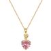 Steel 【 Titanium 】 Pink Heart-Shaped Zircon Light Luxury Temperament Gorgeous Full Diamond Necklace Women's Versatile 【 】_ipsvogv.com