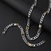 Women's Jewelry 8mm Stainless Steel Figaro Chain Gold Bead Bracelet Titanium Steel Long Versatile Necklace Female Simple 3:1 NK Chain_ipsvogv.com