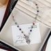 Sweet And Cool Colorful Heart Necklace For Women, New Hot Style Clavicle Necklace, Light Luxury, High End, Niche Design, Hot Girl Necklace Trend_ipsvogv.com