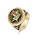 Retro style Pope cross titanium steel ring ring men's trendy personality wear hand accessories_ipsvogv.com