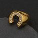 Personality U shaped horseshoe, horseshoe simple ins style stainless steel ring_ipsvogv.com