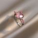 Korean Ins Niche Pink Heart Full Of Diamonds Zircon Light Luxury High-end Princess Closed-end Ring_ipsvogv.com