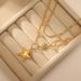 14K Gold Plated Double Layer Star Necklace - Geometric Clavicle Chain For Women, Ins Style Design_ipsvogv.com