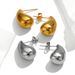 Fashionable And Versatile Water Droplet Patterned Plaid Earrings, Female Niche Minimalist Gold Titanium Steel Ear_ipsvogv.com