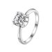Pure Silver Mosang Diamond Finger Women's Classic Bull Head Light Luxury 1 Carat Simulated Wedding Ring, Internet_ipsvogv.com