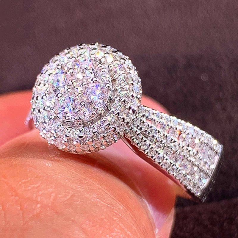 Cao Shi Trendy Exquisite Simulation Super Flash Copper Ring Women's Micro Inlaid Diamond Hand Jewelry_ipsvogv.com