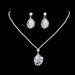 Jewelry & Accessories Zircon Water Drop Necklace Earrings Bracelet Set Accessories Daily Party_ipsvogv.com