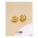 French simple high grade photosensitive surface earrings geometric irregular copper plated real gold earrings silver needle retro earrings_ipsvogv.com