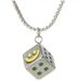 Men And Women Trendy Hip Hop Couple Sweater Chain Gift A Pair Of Engraved Lucky Smiley Dice Titanium Steel Necklace_ipsvogv.com