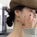 Personalized leopard print Kusa acrylic exaggerated earrings temperament circle earrings 2024 new trendy women European and American fashion_ipsvogv.com