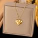 French High-end Diamond Cut Heart-shaped With Gold Plating And Luxurious Stainless Steel Earrings Accessories_ipsvogv.com