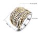 Cao Shi Double Gold Textured Universal For Men And Women Fashion Exaggerate Ring Headpiece_ipsvogv.com