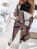 Autumn and winter new women's fashion color matching printed long-sleeved casual women's suit_ipsvogv.com