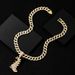 Hip Hop Alloy Dinosaur Personalized Men's Tyrannosaurus Rex Pendant, Cuban Chain Accessory_ipsvogv.com