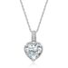 new Love High Carbon Diamond Pendant Female S925 Silver Claw Inlaid Flashing Colored Gem Clavicle Chain Light Luxury Fashion_ipsvogv.com