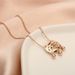Long Life Blessing Lock Titanium Steel Necklace For Women's Clavicle Chain With Rose Gold Plating Pendant Accessories_ipsvogv.com