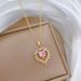 Steel 【 Titanium 】 Love Zircon Light Luxury Temperament Gorgeous Full Diamond Necklace Women's Versatile Collarbone 【 】_ipsvogv.com