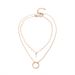 Jewelry Double-layer Hollowed Out Minimalist Small Round Bead Chain Style Metal Ring Pdant Collarbone Necklace For_ipsvogv.com