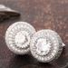Popular Sterling Silver Round Full Zircon Hip Hop Personality Earrings Men And Women Trendy Earrings_ipsvogv.com