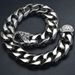 Men stainless steel 15mm Width Cuban Bracelet 19cm 20cm 21cm 22cm 23cm 24cm_ipsvogv.com