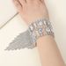 New Shiny, Luxurious Dazzling Rhinestone Pendant With Exaggerated Multiple Rows Of Tassels, Large Bracelet And Bangle_ipsvogv.com