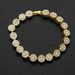 Unisex Alloy Bracelet 10mm Hip Hop Flower Petals Round Cuban Chain Men's Cool Hip Hop Full Diamond Bracelet_ipsvogv.com