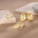 Women’s Jewelry Set Fashion Real Gold Brass Electroplating Personalized Fashion Exaggerated Zircon Inlaid Twisted Earrings Three Piece Set_ipsvogv.com