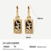 tarot stainless steel rectangular oil drop zircon earrings retro fashion gold pendant jewelry_ipsvogv.com