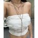 Fashionable Ins Colorful Oil Drop Pendant, Layered Long Necklace, Cool Style Metal Chain, Rhinestone Necklace Decoration_ipsvogv.com