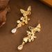 Subtle And Exquisite Design, Long Butterfly Flower Tassel For Women, Light Luxury, High-end Feel, Slimming Face, Silver_ipsvogv.com