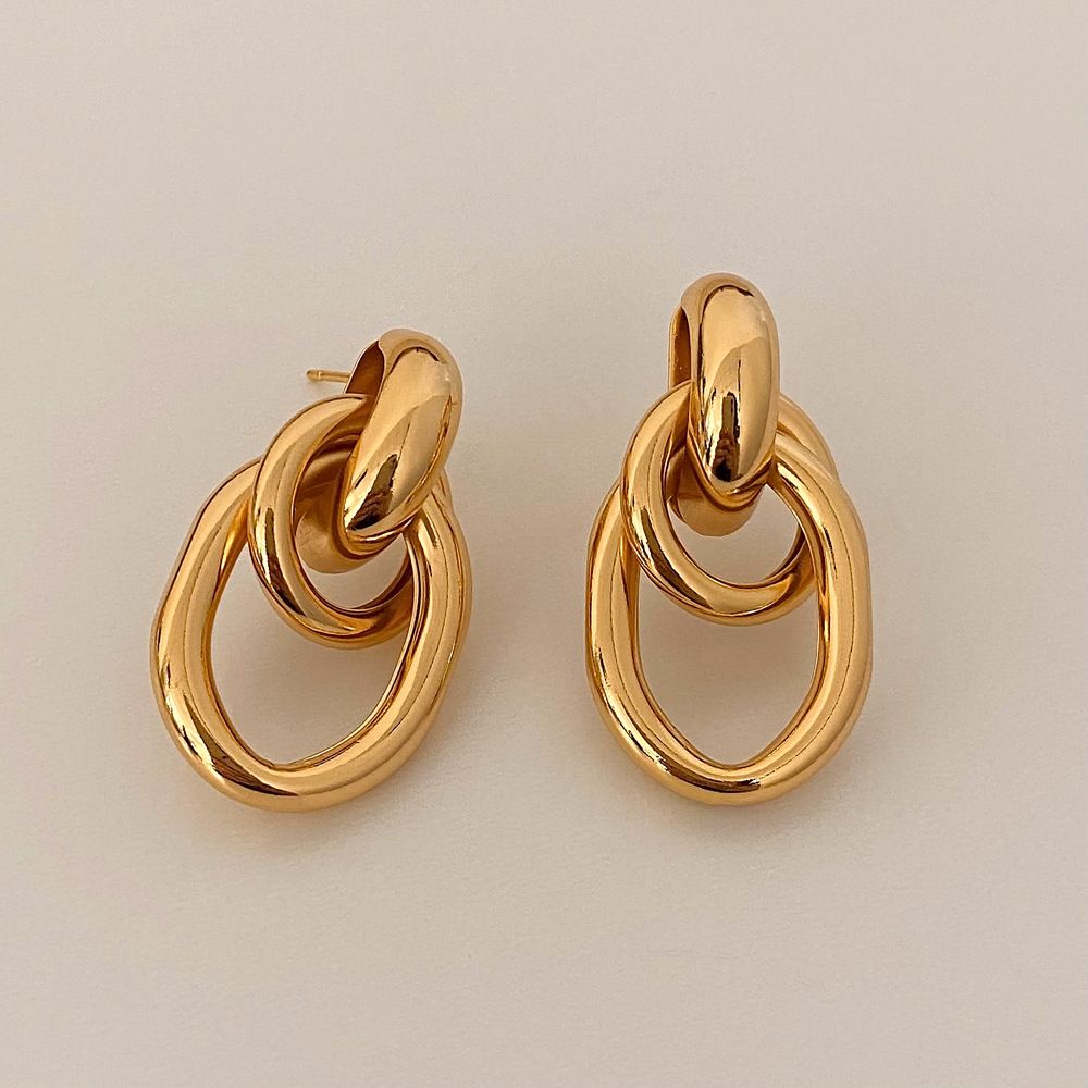 Women's Jewelry High Grade Metal Minimalist Geometric Earrings Simple And Light Luxury Earrings Daily Versatile Earrings_ipsvogv.com