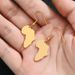 African map earrings fashion glossy gold stainless steel earrings earrings_ipsvogv.com