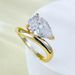 Women's Jewelry Water Drop Diamond Ring Fashion Basic 7*11 Single Diamond Ring S925 Silver Diamond Ring_ipsvogv.com
