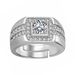 Yihua Carbon One Carat High Men's Diamond Moissanite Plated With Platinum, Powerful Wedding Ring_ipsvogv.com