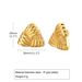 Trendy Fashionable Geometric Woven Striped Simple And Versatile, Triangular Square Lines, Textured Earrings, Earrings_ipsvogv.com