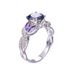 Creative colorful water drop oval zircon women's ring copper silver plated exquisite jewelry_ipsvogv.com