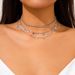 3 Can Be Worn Alone, Star And Moon Handmade Chain Necklace Set, Sweet Intellectual And Elegant, Stacked Multi-layer Neck Chain_ipsvogv.com