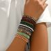 New women' bracelet with peronalized weaving, niche rainbow crytal deign, multi-layer bracelet, veratile_ipsvogv.com