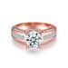 Unisex fashion women's engagement ring zircon plated rose gold_ipsvogv.com