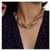 Gold Necklace Creative Fashion Retro Punk Style Thick Chain Clavicle Chain_ipsvogv.com