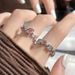 Fashionable And Versatile Diamond Inlaid Zircon Heart-shaped Star Opening Ins, Cool Style, Niche Personality, High-end_ipsvogv.com