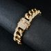 Unisex HipHop Jewelry Pave Zircon 18mm Wide Cuban Chain Bracelet Men's Hip Hop Jewelry Bracelet_ipsvogv.com
